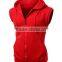 OEM new design cotton plain wholesale sleeveless hoodie women vest with pocket