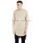 custom wholesale special cool men o-neck T-shirt and short sleeved with back zip fastener