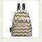 High Quality Monogrammed Chevron Canvas Backpack