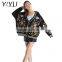 Casual loose flower embroidery knit school uniform cardigans for students
