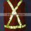 Customized Orange Highlight PVC Safety Reflective Vest With 100%polyester Tricot Fabric