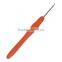 New Arrival Orange-red 13.7cm TPR Aluminum Crochet Hooks