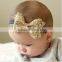 MOQ 1 PCS baby golden color sequin headband Headwrap