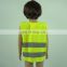 Security roadway safety clothing high quality EU standard Logo design eco-friendly breathable fabric hi-vi kid vests fluo yellow