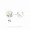 Alloy Rhinestone Button Clear Crystal for Accessories Silver Plating