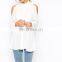 CHEFON Cold shoulder blouses pictures of women with sheer blouses