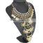 Retro beauty head exaggerated necklace mandarin duck fashion pendant tassel choker necklace jewelry