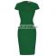 Grace Karin Ladies Dark Green Hips Wrapped Cap Sleeve Retro Vintage Pencil Bodycon Dress CL008947-5