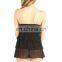Indian Global Honeymoon Lingerie Black Layered Babydoll Nightwear