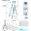 Gold anchor ladder aluminum alloy high strength working ladder ao13-103 herringbone ladder folding ladder