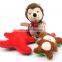Hot selling durable dog chew toy squeaky plush deer santa snowman toys for dog pet