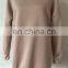 Custom logo women long sleeve corset adjustment waist crew neck hoodie sweaters and pullover casual dresses
