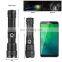 2000 lumens super bright led flashlights 3km Aluminium Alloy Waterproof Zoomable self defensive flashlight