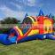 Big Inflatable Commercial Castle Wet Dry Bounce House With Water Slide Pool