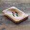 Custom logo solid wooden soap holder,wood bathroom soap holder