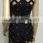 Summer dress wholesale dropship 2015 new black hollow out sleeveless high neck three pieces set sey women mini evening party ban