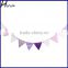 Purple Lavender White Polka Dot Mini Fabric Bunting Double Sided Banner PL029