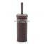Retro Style Plastic Rattan Bathroom Accessories with Pedal Bin decorative bathroom set five pcs bathroom accessories