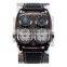 Oulm 1140 Men Top Brand Fashion Luxury Watches Double Time Zone Outdoor Compass Wristwatch Thermometer Quartz Watch