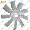 E320D2 engine spare part fan 9 fan blades 6 holes cooling fan for 320D2