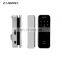 smart safety aluminum glass door lock card password frameless magnetic card automatic sliding glass door lock