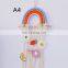 Boho Style Home Decoration Macrame Wall Hanging Rainbow Hair Bow Holder for Girls Room