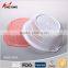 colorful round plastic kitchen fruit sieve with tray