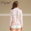 Custom Ruffled Collar Sweaters 100 % Cashmere Knitted Sweater Women