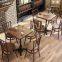 Vintage antique solid wood ash table and chair combination
