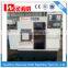 cnc lathe machine price for CKX46L linear guideway 6" hydraulic chuck lathe 6 station gang tool 56mm spindle bore slant bed