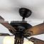 Hand Pull UL Ceiling Fan With Three Light 5 Wooden Blades