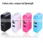 colorful multiple eu/us dual port wall charger for iphone6 plus