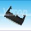 Dongguan factory price 2.54mm pitch two rows right angle black color Ejector header