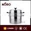 European style steam cooking pot with double layer