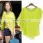 Irregular short sleeve chiffon bat shirt woman tops blouse