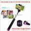 New product ideas 2015 colorful bluetooth selfie stick, telescopic baton selfie stick for iphone for samsung accessories