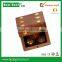 2.4" Wooden Square Dice Box Storage Case Container with 5 Dice Cute Dice Game