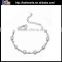 925 Sterling Silver Heart Shape Amethyst Box Chain Heart Bracelet