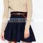 Women's Stretch High Waist Skirt Plain Skater Flared Pleated Sexy Mini Skirt