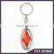 Wholesale logo oval shape spinning metal keychain