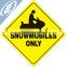 dingfei Signs12" Snowmobiles Only Yellow Plastic Reflective Sign