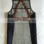 high quality selvedge denim apron with leather trim for men