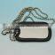 bulk promotional items logo diy cheap wholesale army necklace /dog tags with covering rubber