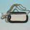 bulk promotional items logo diy cheap wholesale army necklace /dog tags with covering rubber