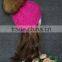 Winter Fur Pompon Hats Knitting Wool Hat Female High Quality Knitted Hat With Ball Top For Women