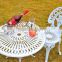 Luxury cast aluminum bistro set outdoor garden furniture