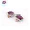 Fancy Purple Crystal Jewelry Zinc Alloy Studs Earrings