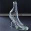 factory unique fancy high-heeled shoes shape glass bottle for wine,vodka,liquor,juice,whisky