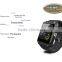 IOS and Android System Smart Wristwatch U watch U8 Plus with Touch Screen,BT, Remote Camera, Music more than Samsung Galacy Gear