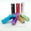 OEM Gift Factory Outlet Portable Charger Mini Square Aluminium Metal Rosh Power Bank 2600mah 2200mah 2000mah
